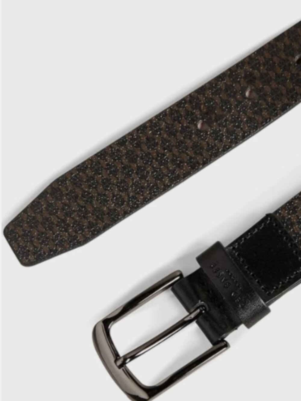 Ted Baker Conaby Bovine leather men's belt black & brown SZ-32 NEW